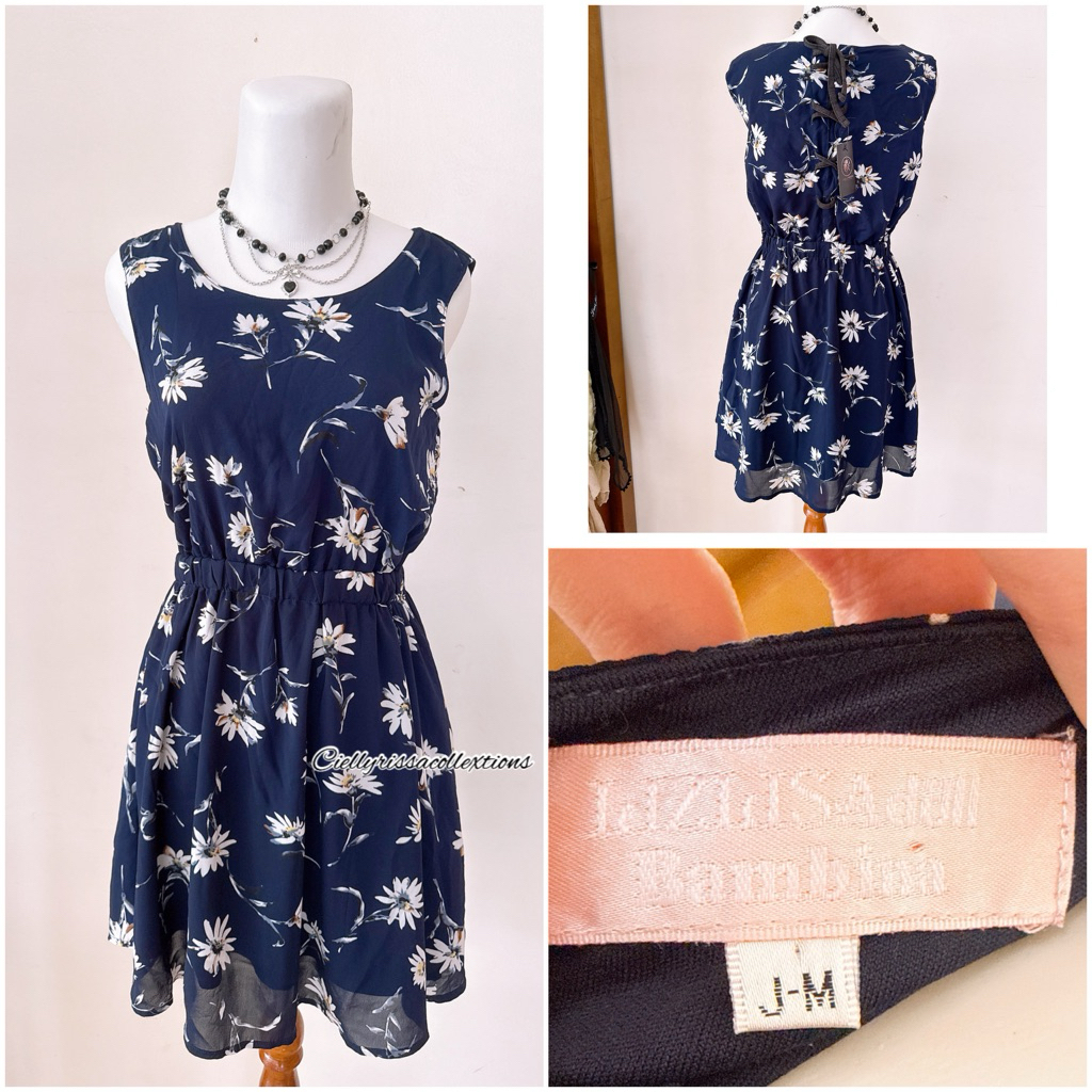 ( ‼️ PRIVATE COLLECTIONS ‼️ )  LIZ LISA DOLL BAMBINA FLORAL NAVY MINI DRESS SIZE M #JAPANESECLOTHES 