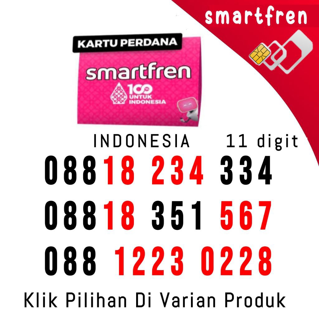 Kartu Perdana Nomor Cantik Smartfren 11 Digit Murah Siap Pakai 4G/5G Lte