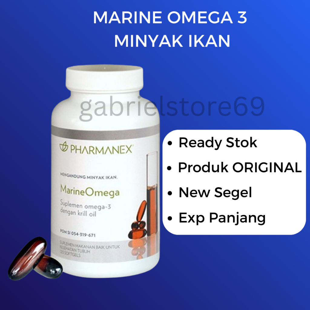 Marine Omega 3 Minyak Ikan Suplemen ED 2027