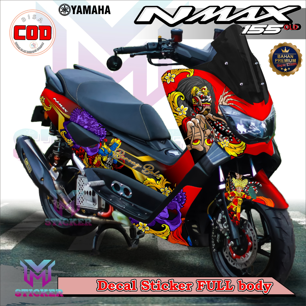 [COD] Decal Sticker Full Body Motor Yamaha Nmax 155 Old Motif Barong Kode NMX22 Desain Bisa Custom