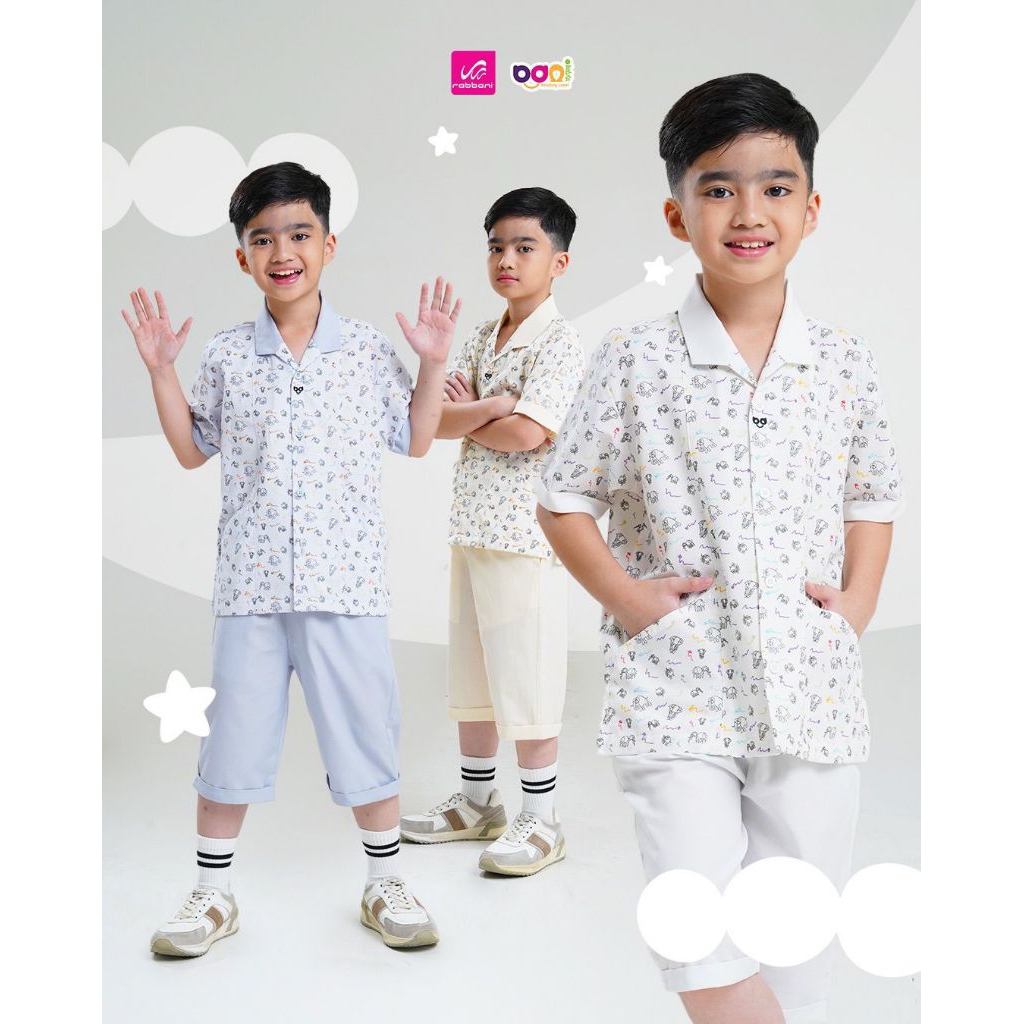 Rabbani - Setelan Kemkid Abinawa / kemeja Kids Rabbani ori
