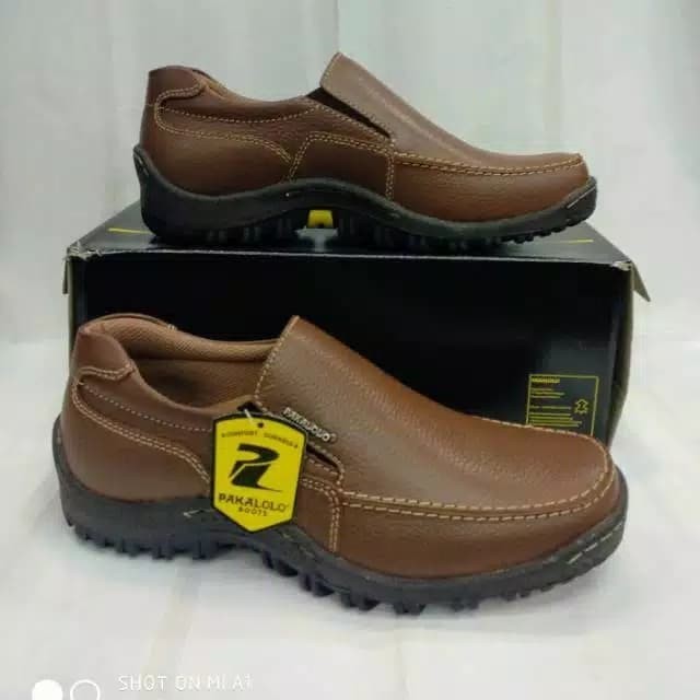 Sepatu Formal Pria Sepatu Kulit Pakalolo N8815 - Brown