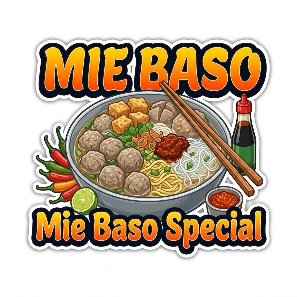 STIKER KACA GEROBAK VINYL MIE BAKSO & SEBLAK MARTABAK KUPAT TAHU RUJAK BURGER DLL BISA COSTUM TIDAK 