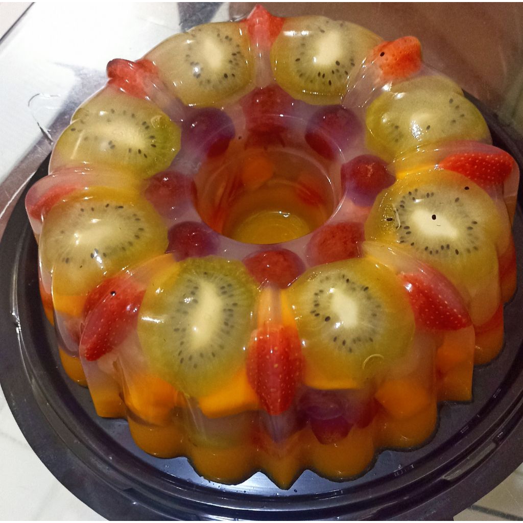 Puding mix fruits /puding full buah segar /size 24cm