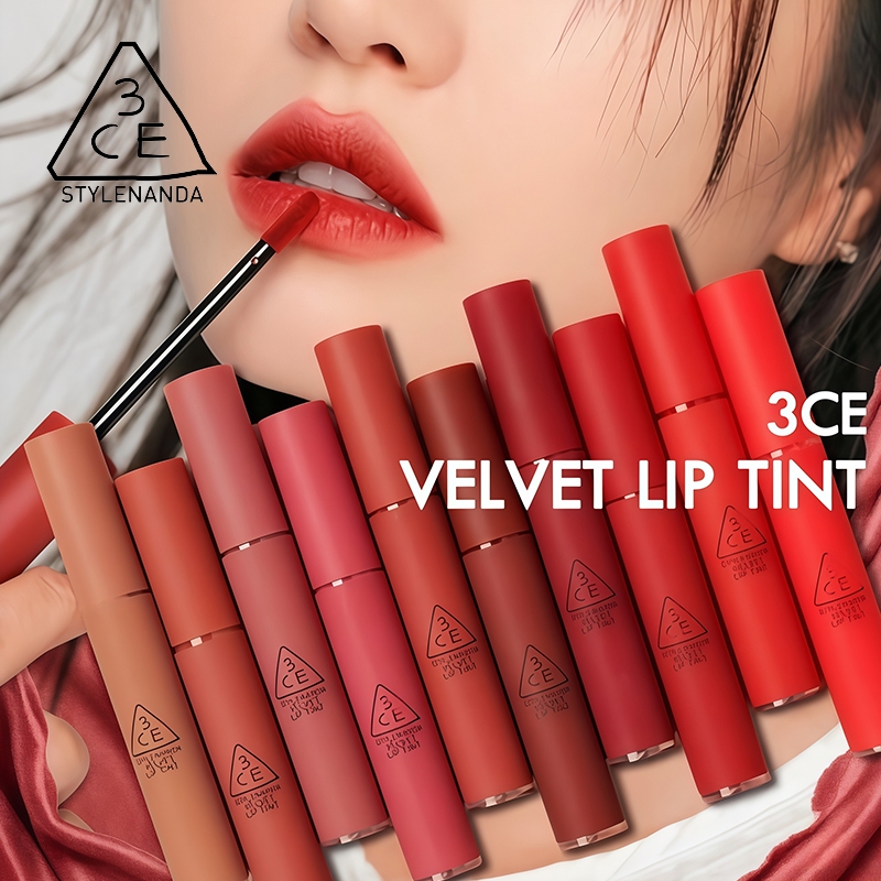3CE Stylenanad Velvet Lip Tint 4g/Soft Matte Long-Lasting MLBB Gradient Lips/Liquid Lipstick