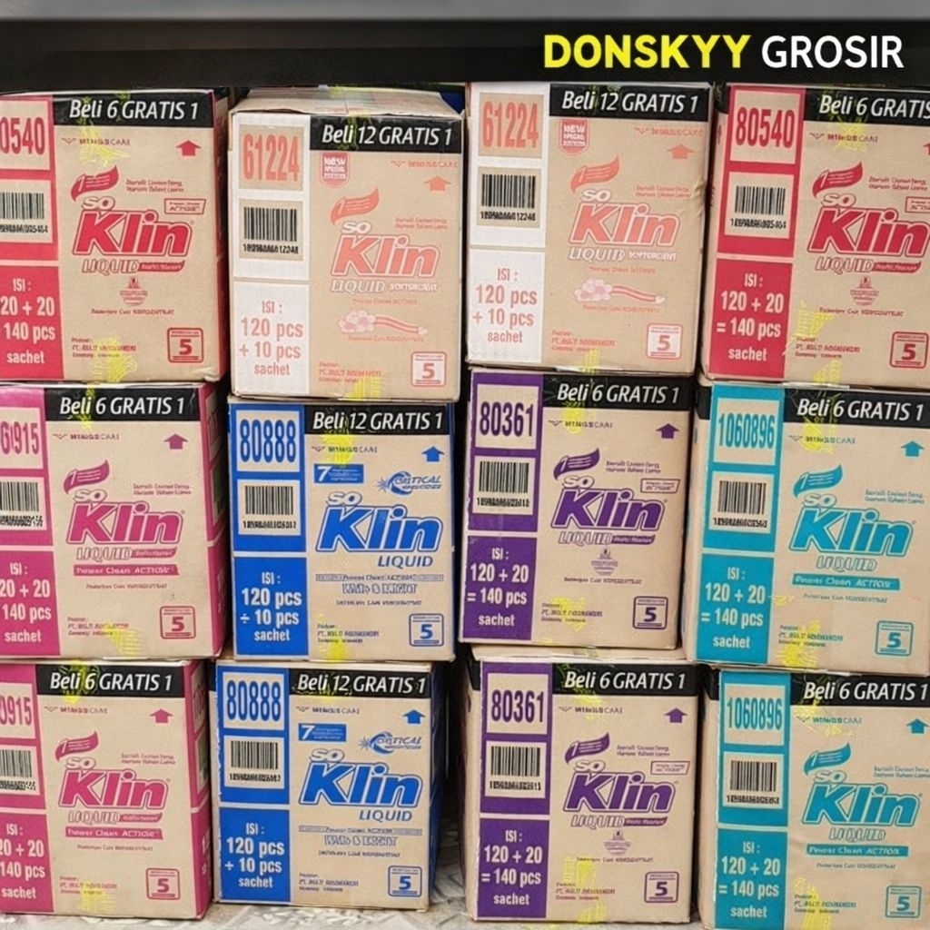 SOKLIN LIQUID CAIR @500 SACHET 1 DUS 22ML ISI 120+10 = 130 Sachet | SOKLIN LIQUID @500 1 DUS 20 ML I