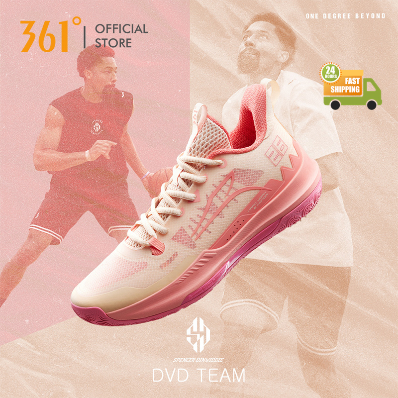 361 Degrees DVD team Men Basketball Shoes Wear-Resistant Non-Slip Breathable Training | Sepatu tenis