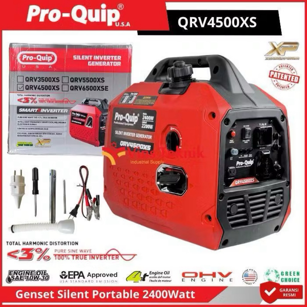 ProQuip QRV4500XS QRV 4500 Mesin Genset Silent Genset Bensin Generator Genset Portable 2400Watt QRV4