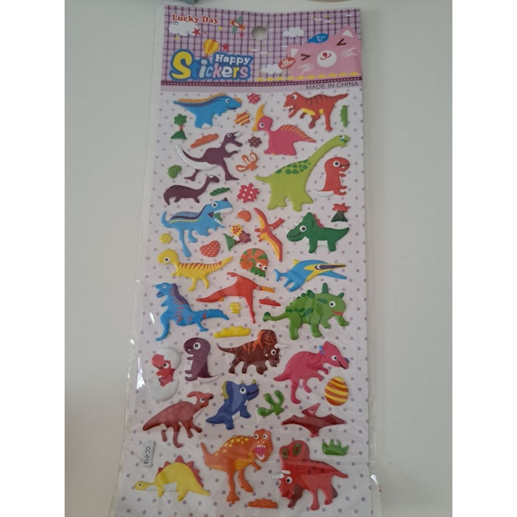 stiker sticker 3dimensi 3D dinosaurus