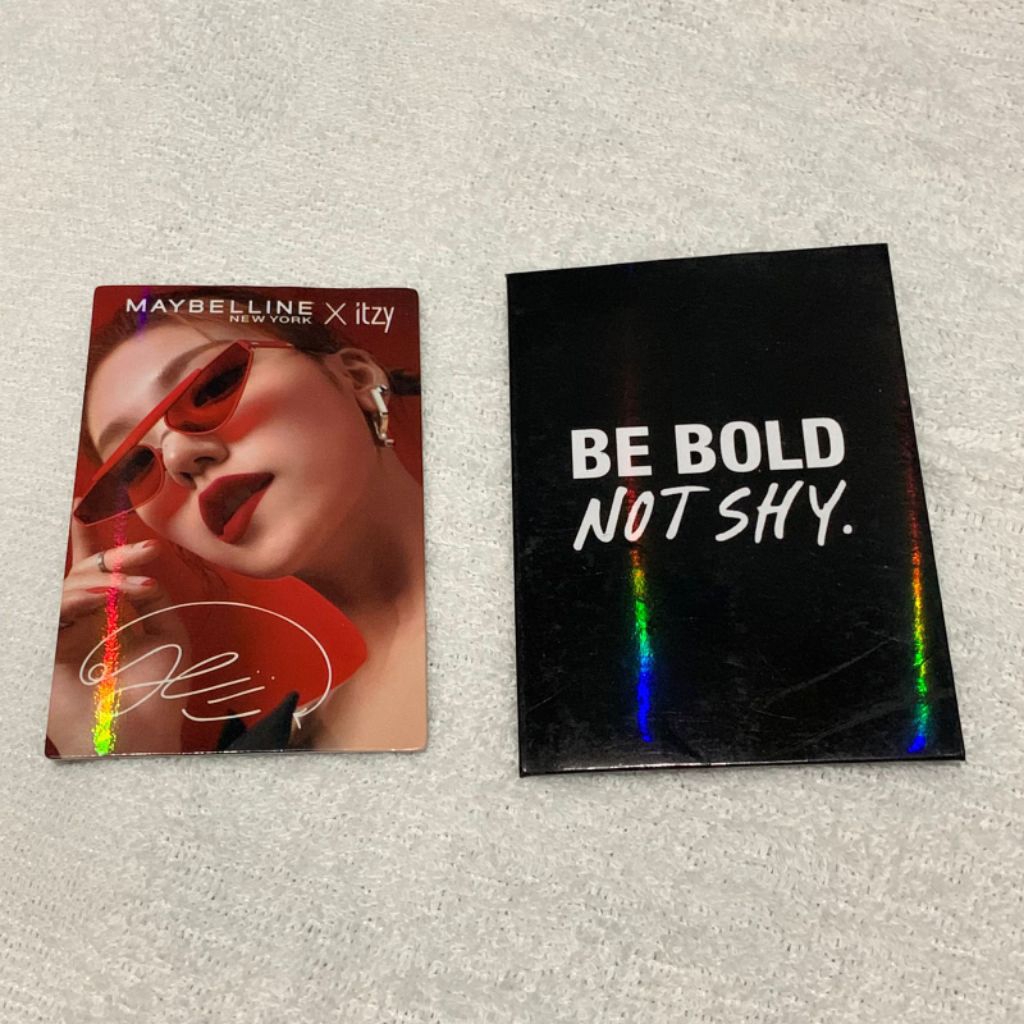 itzy maybelline be bold photocard pc kpop yeji