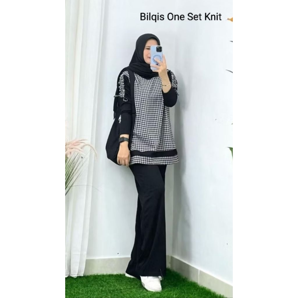 ONE SET KNIT SETELAN CELANA KULOT FULL KNIT