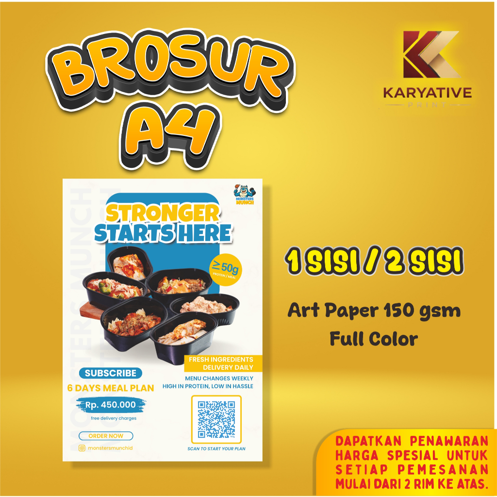 CETAK BROSUR A4 | FULL COLOR | ARTPAPER GLOSSY 150GSM