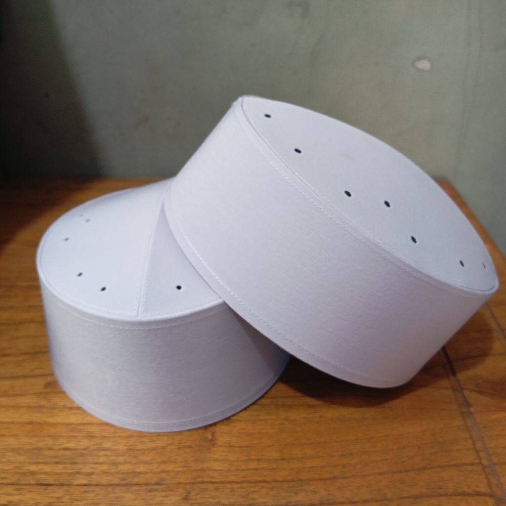 peci kopyah putih fiber super kokoh tinggi 8 remaja dan dewasa