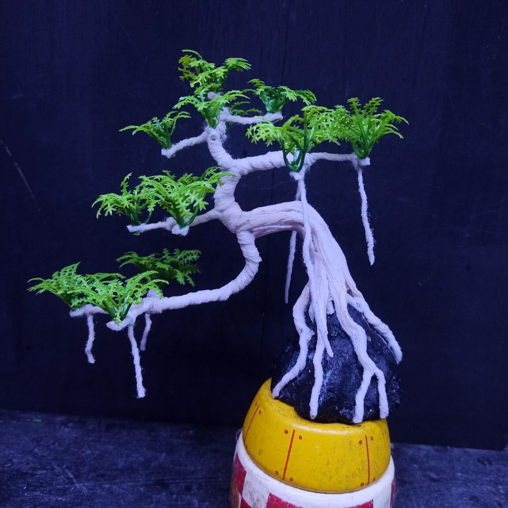 bonsai mini tinggi 10cm bonsai aquascape akuarium tank bonsai hias replika