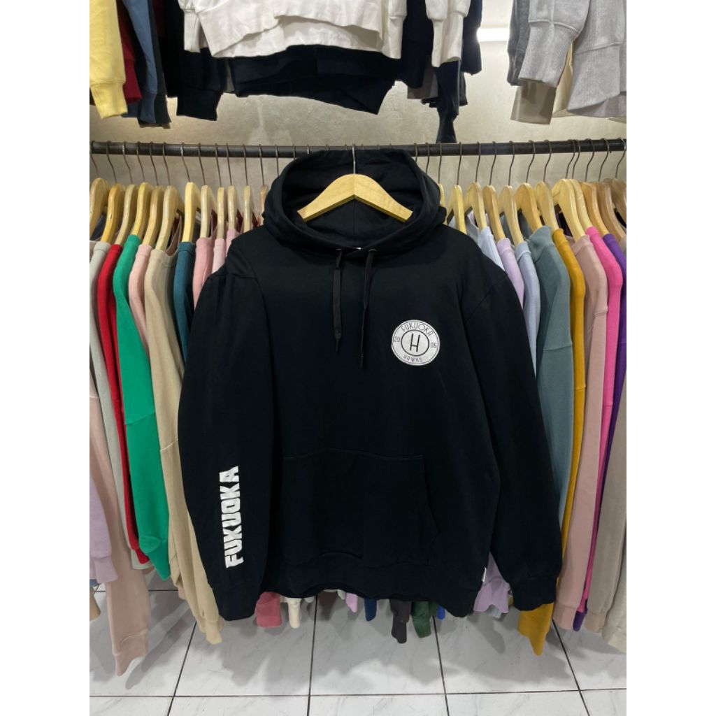 hodie majestic SoftBank HAWKS hitam ( XL fit XXL )