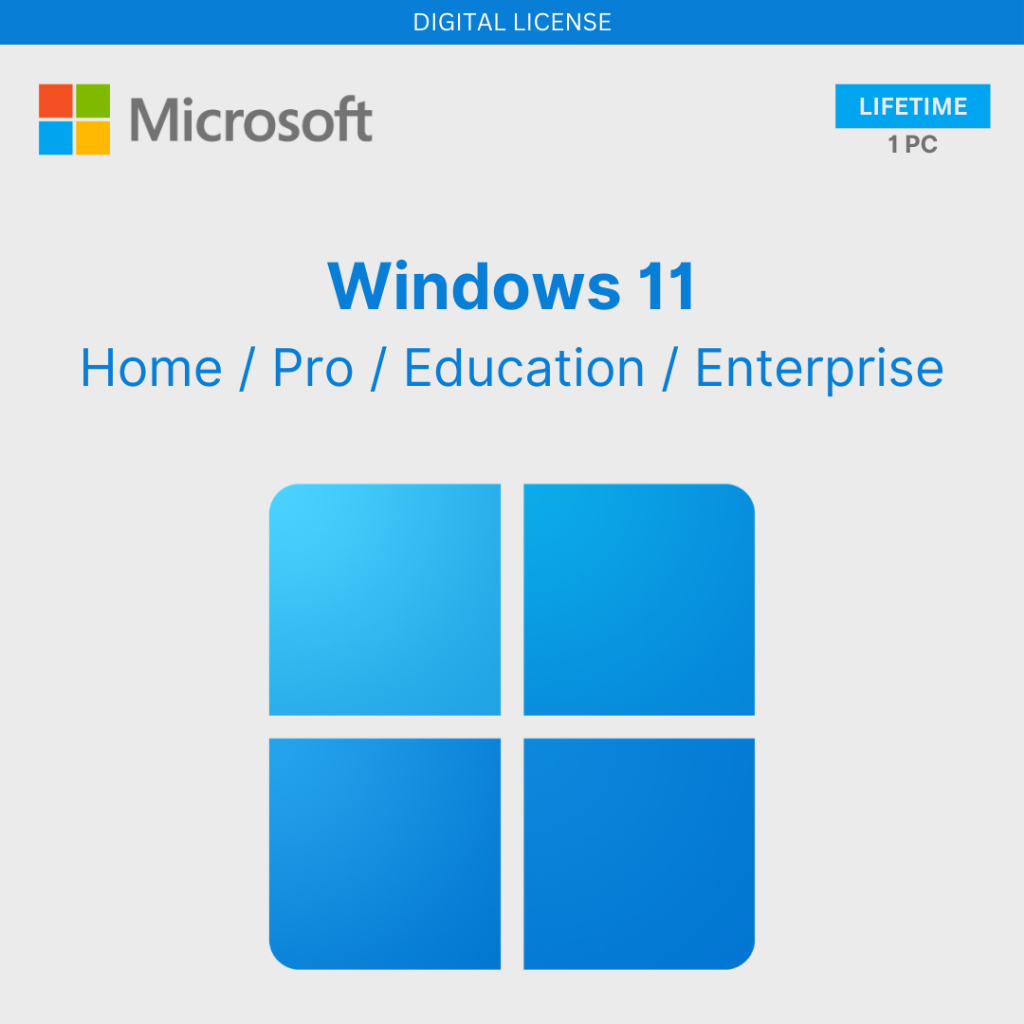 Windows 11 Home | Pro | Education | Enterprise - 100% Original Lifetime License Key