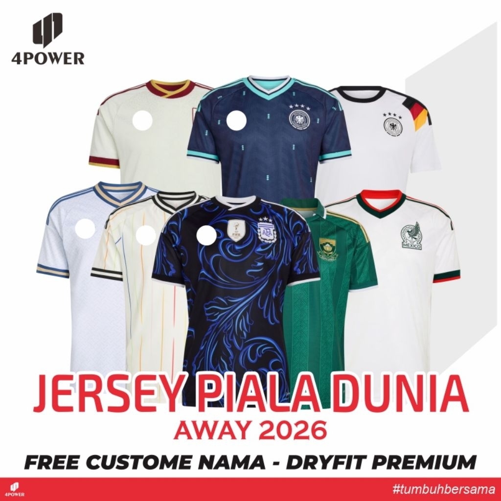 JERSEY TIMNAS PIALA DUNIA - BAJU KAOS TIMNAS JERMAN JEPANG SPANYOL ARGENTINA ITALIA