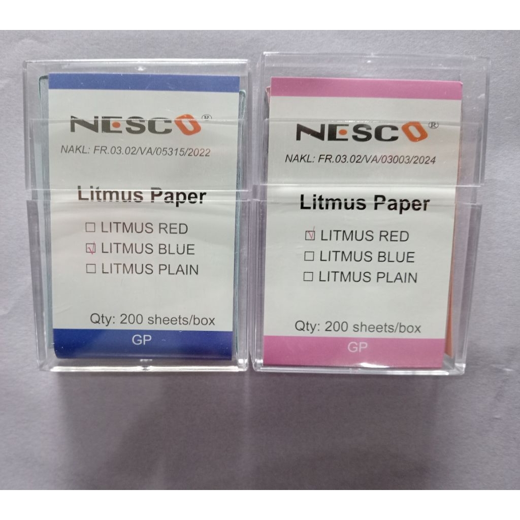 kertas Lakmus merah dan biru/Lakmus pengukur asam dan basa