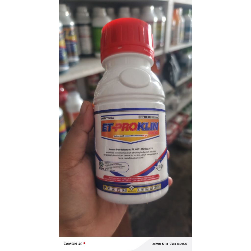 insektisida ET PROKLIN bahan aktif emamektin benzoat kemasan 200ml