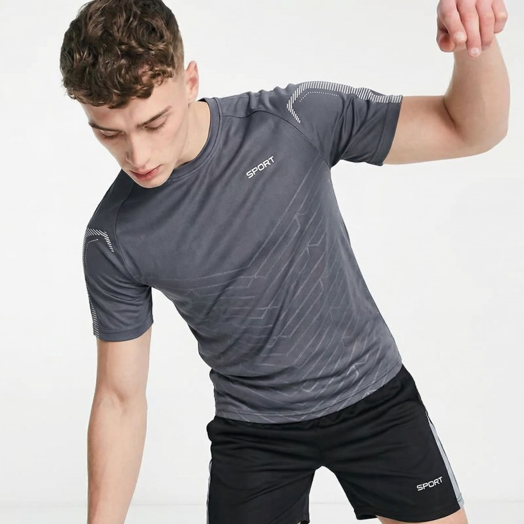 Grey MAVEN Setelan Olahraga Pria Jogging Badminton