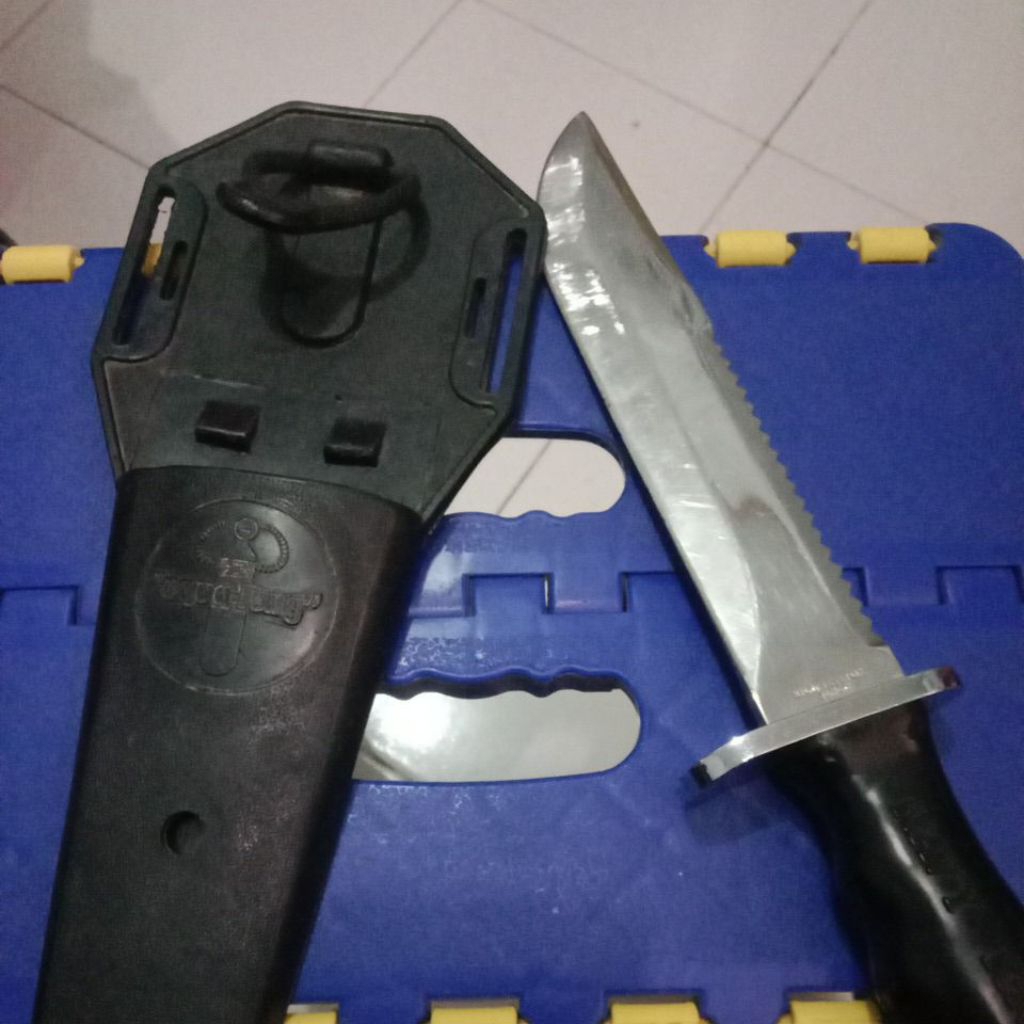 Pisau selam koleksi komando stainless steel besi survival knife outdoor pisau camping navy knife