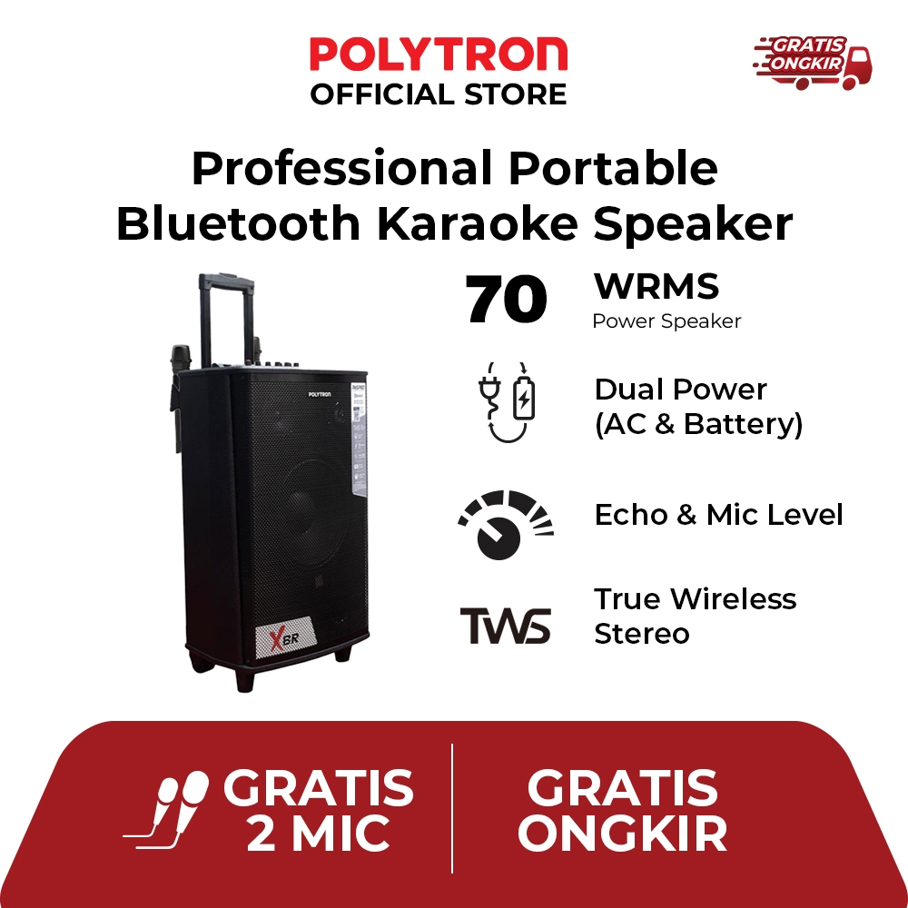 SPEAKER AKTIF POLYTRON BLUETOOTH PAS-PRO10F7
