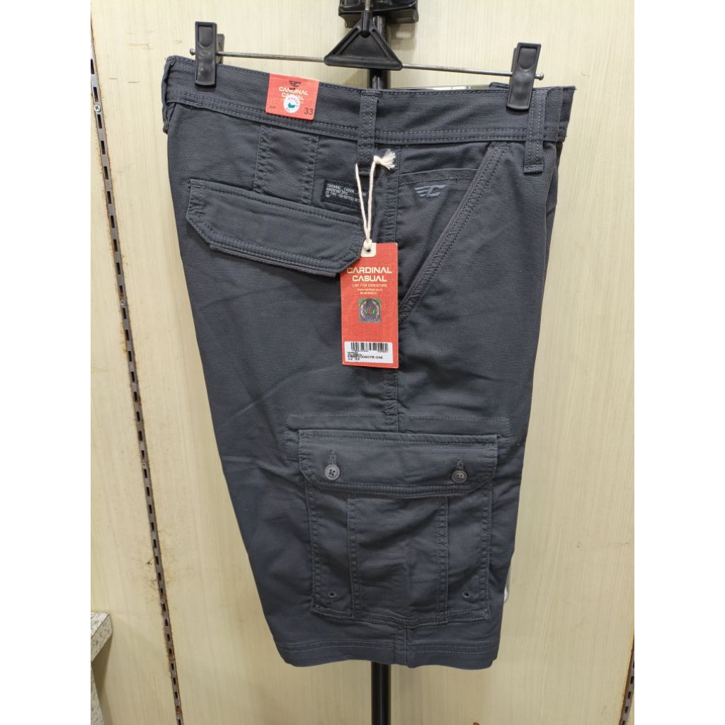 CARDINAL Celana Pendek Cargo Katun Pria Original EBV807 Bahan Berkualitas Tinggi Desain Keren Banyak