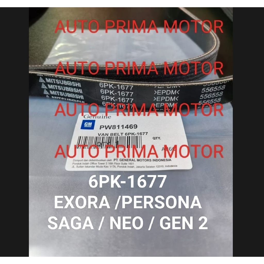 FAN VAN V BELT TALI KIPAS 6PK-1677 EXORA GEN 2 SAGA NEO PERSONA 6PK1677