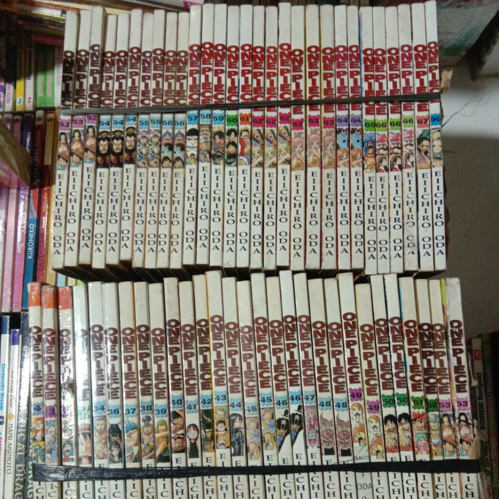 komik one piece cabutan vol 4,13,18,27,34,36,37,38,39,40,41,42,43,44,45,45,46,46,47,48,48,49,49,50,5
