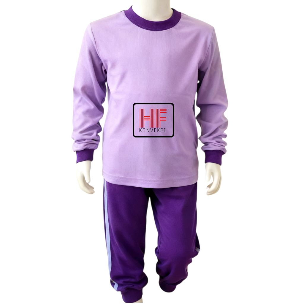 Seragam olahraga untuk TK Paud Warna Ungu