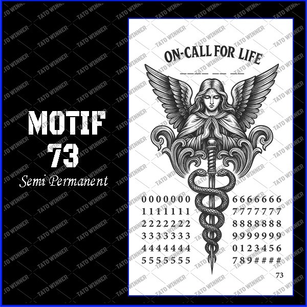 BERTATO-Stiker tato temporer semi permanen Seri GZ 73 / Tato temporer anti air semi permanen / Berta