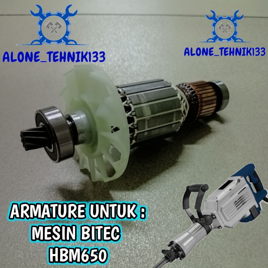 ARMATURE ANGKER MESIN BOR DEMOLITION HAMMER BITEC HBM650 ANGKER MESIN DEMOLITION HAMMER HBM650 BITEC