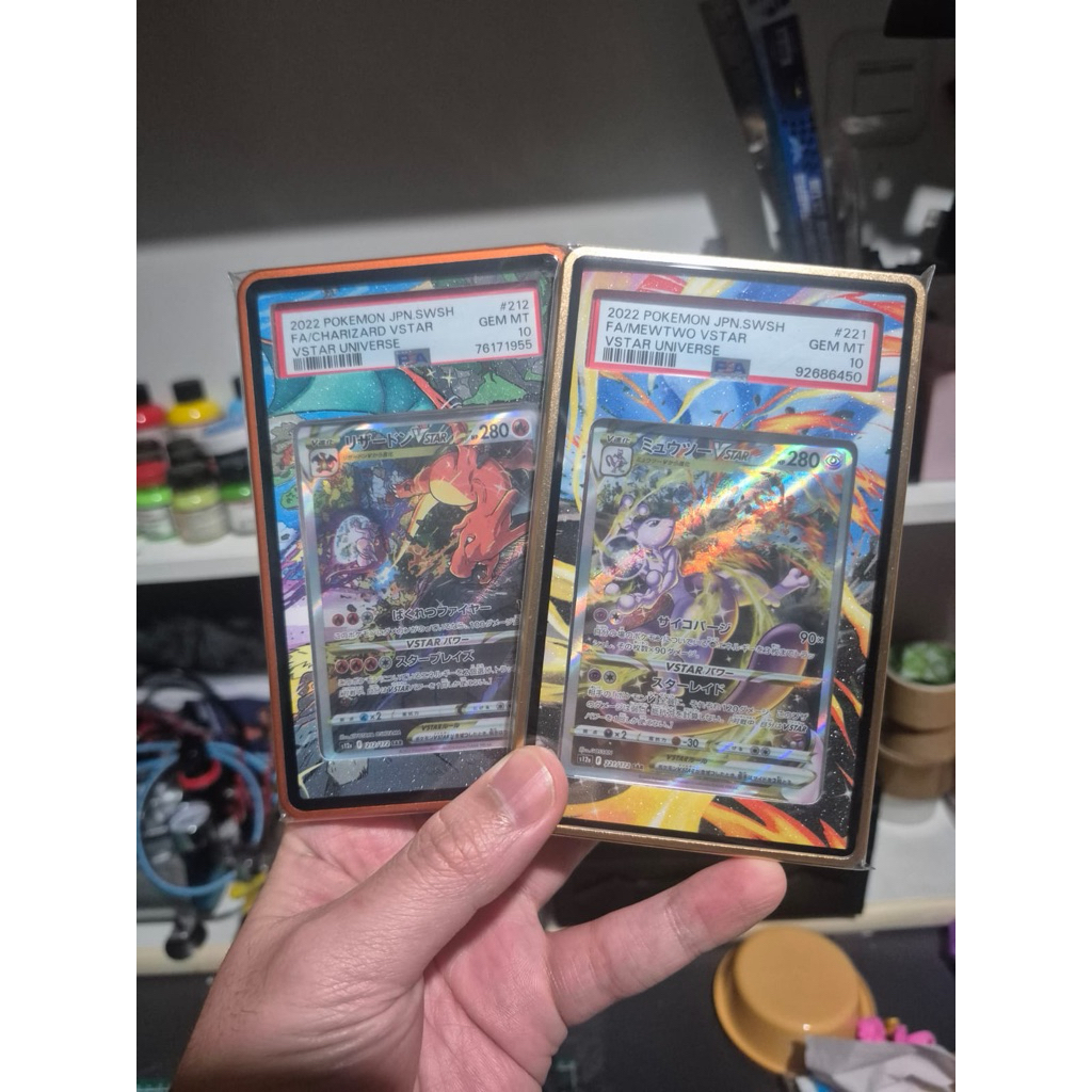 Kartu Pokemon Jepang Grading PSA Pokemon Card TCG Charizard vstar 212 JPN PSA 10 & Mew two vstar 221