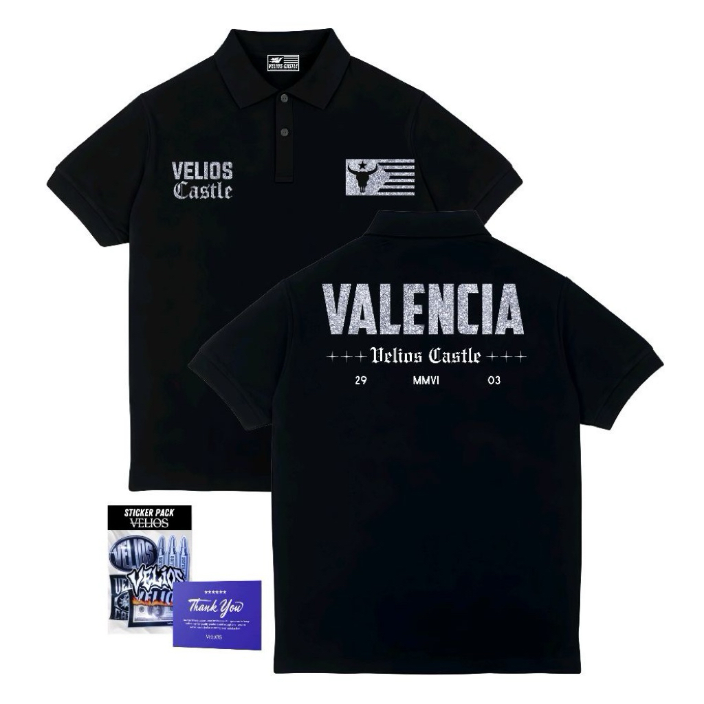 VELIOS | Poloshirt - Valencia | CVC Pique Hexagon 24s | Glitter Silver