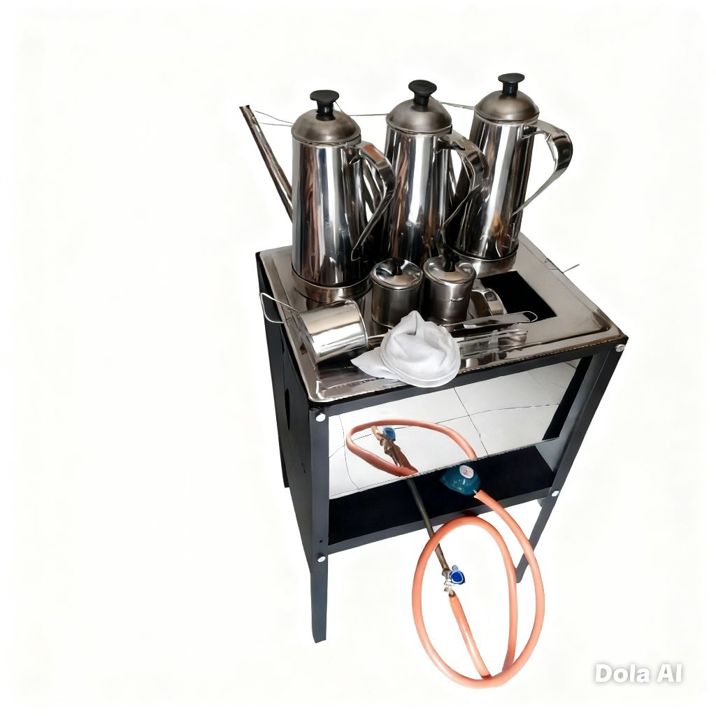 Teko Thai tea Set Lengkap Meja - Set teko Thai tea - Dandang Thai Tea