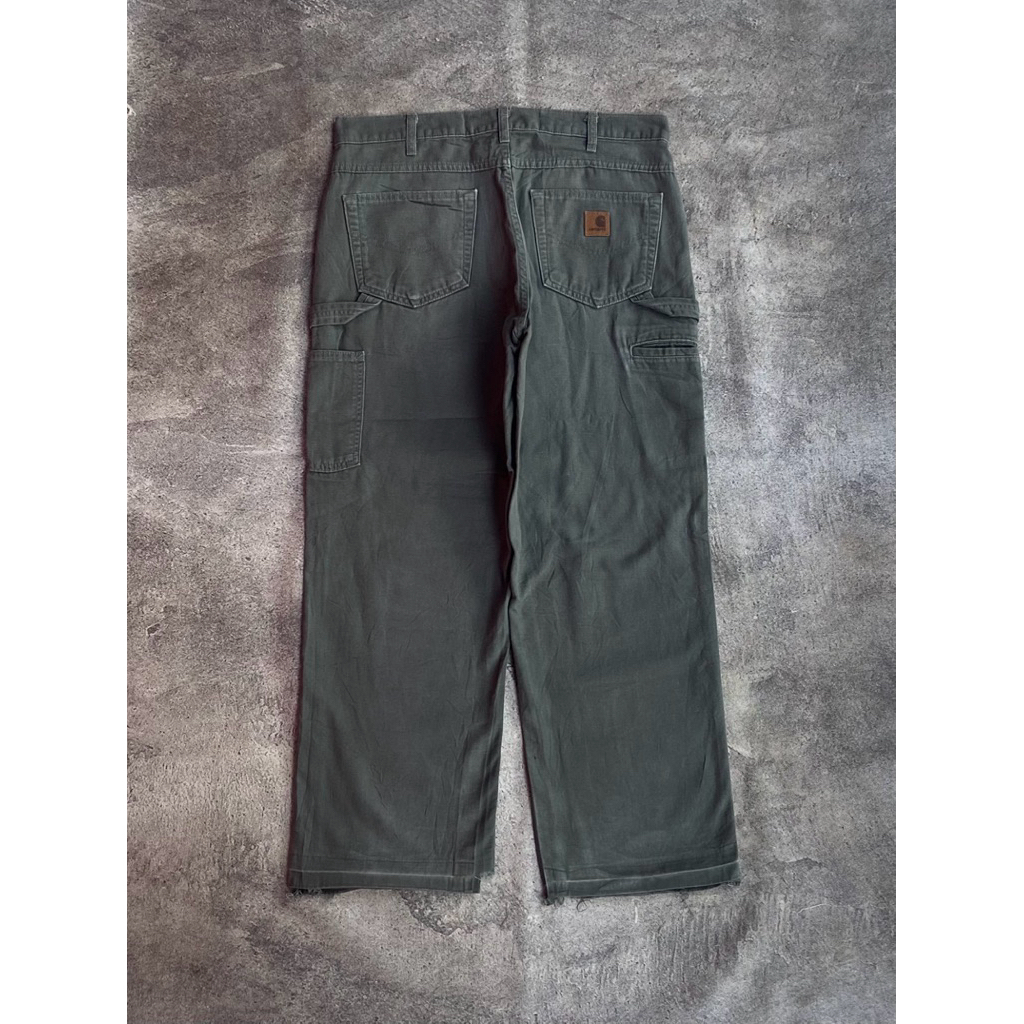 carhartt double carpenter B159 dark moss green