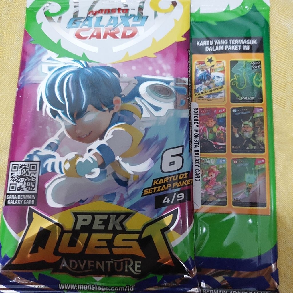 Kartu Permainan Boboiboy Monsta Galaxy Pek Quest - SR Pek 4/9