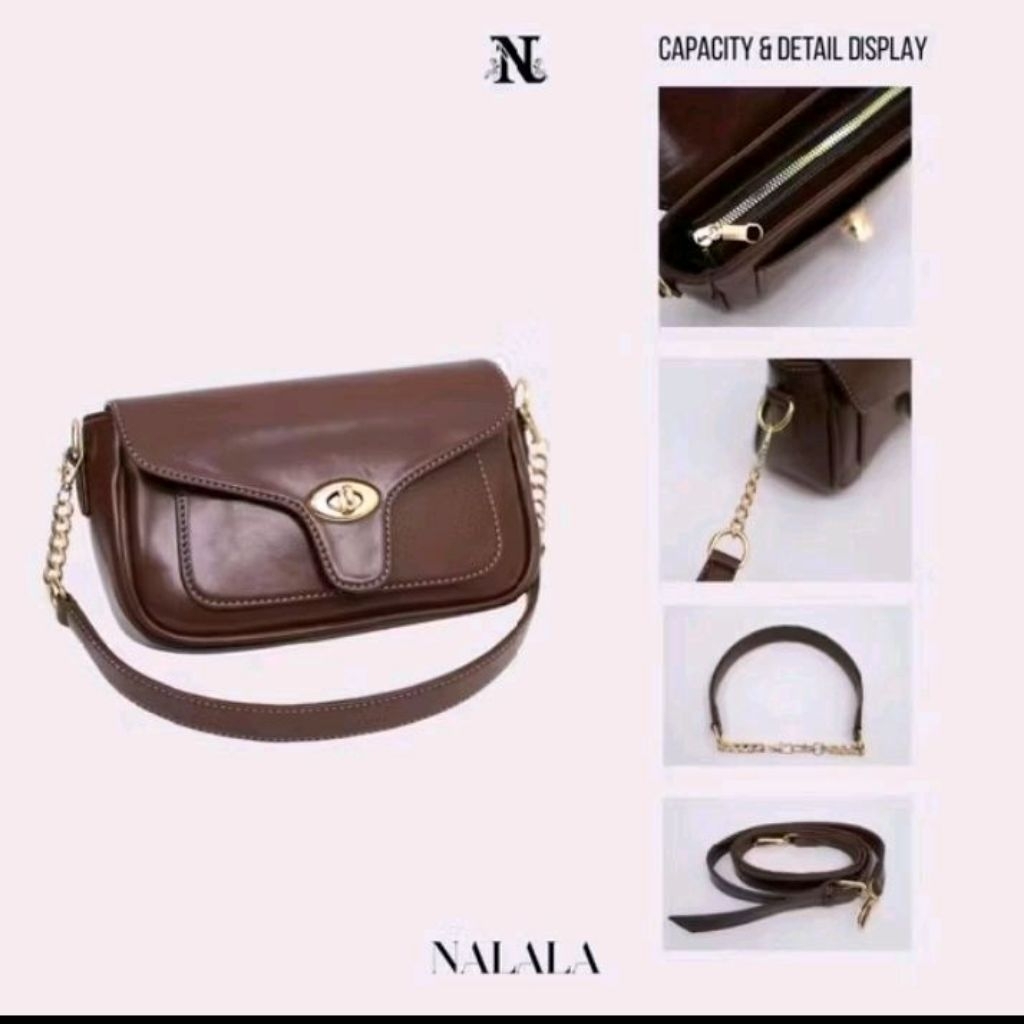 READY NALALA Tas Selempang Kecil Wanita Terbaru Kode Rosa Warna coklat TAS LEBARAN TAS HAMPERS MURAH