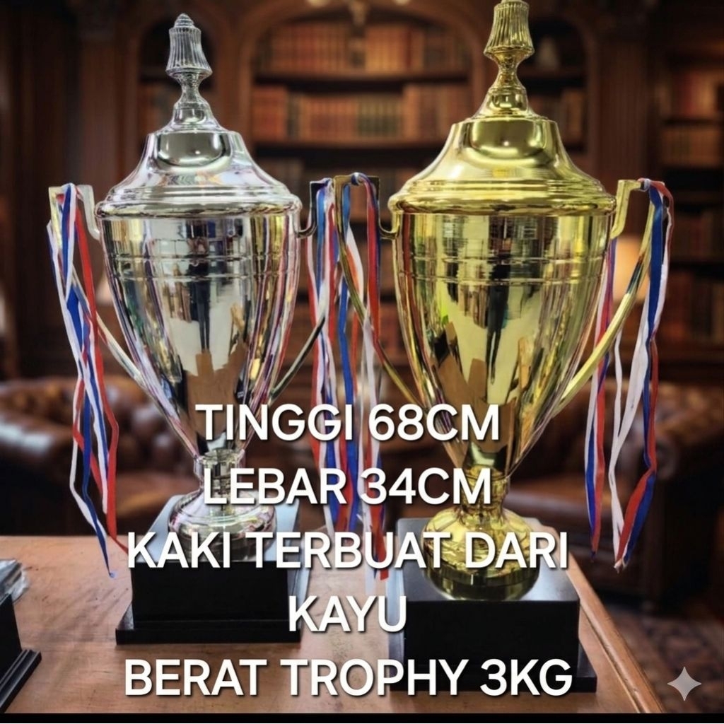 Trophy/Piala Bergilir super besar. bahan logam/metal