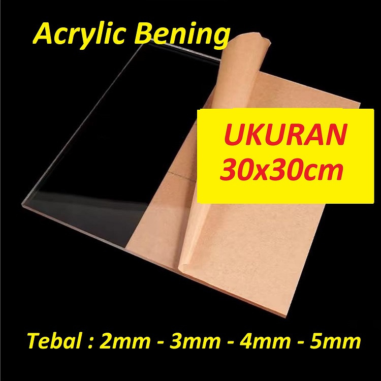 Lembaran acrylic / akrilik sheet high quality warna bening / clear / transparan seperti kaca tebal 2