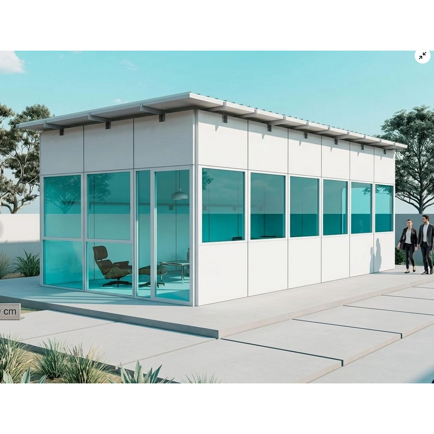 Cafe Box - Coffe House - EPS Sandwich Panel (Expanded Polystyrene Panel) - L.380 x P.740 x T. 285 cm