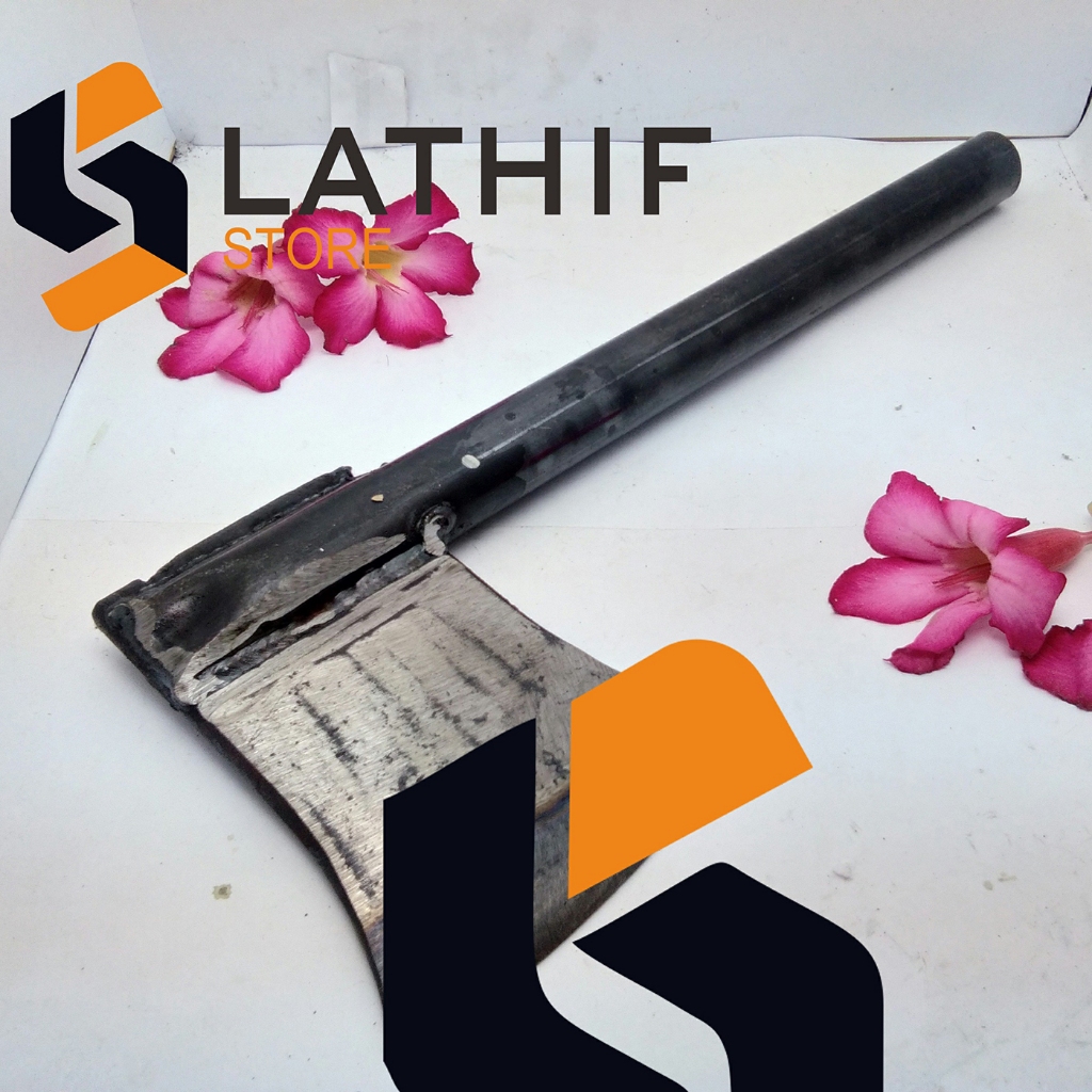 Kapak Besar Gagang Besi / Perkul / Kampak Baja Super Kuat dan Tajam Murah