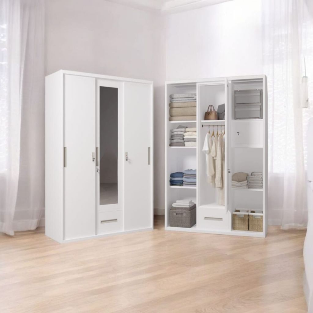 CARGO Lemari Besi Importa (sudah packing kayu) / Lemari Besi Sliding 2 Pintu / Lemari Pakaian Slidin