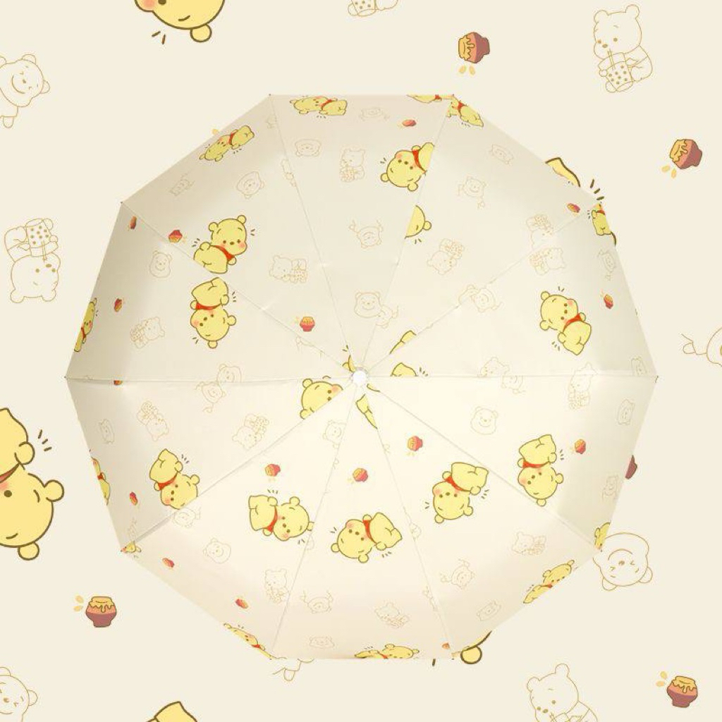 [PREORDER] Winnie the Pooh Anti-UV Umbrella – Payung Lipat Otomatis Karakter Disney Premium