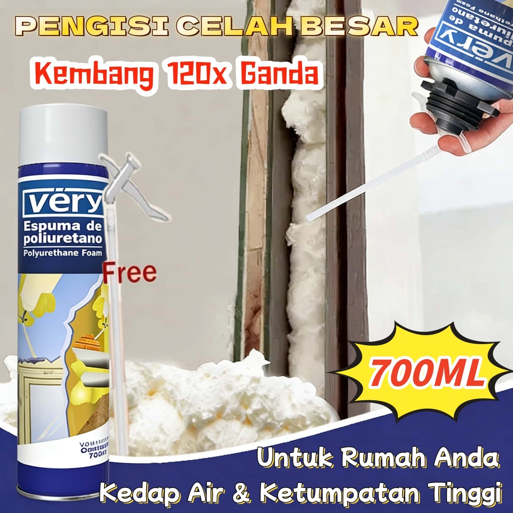 750ML pu foam sealant spray waterproof foam pu  spray sealant tembok fu foam spray
