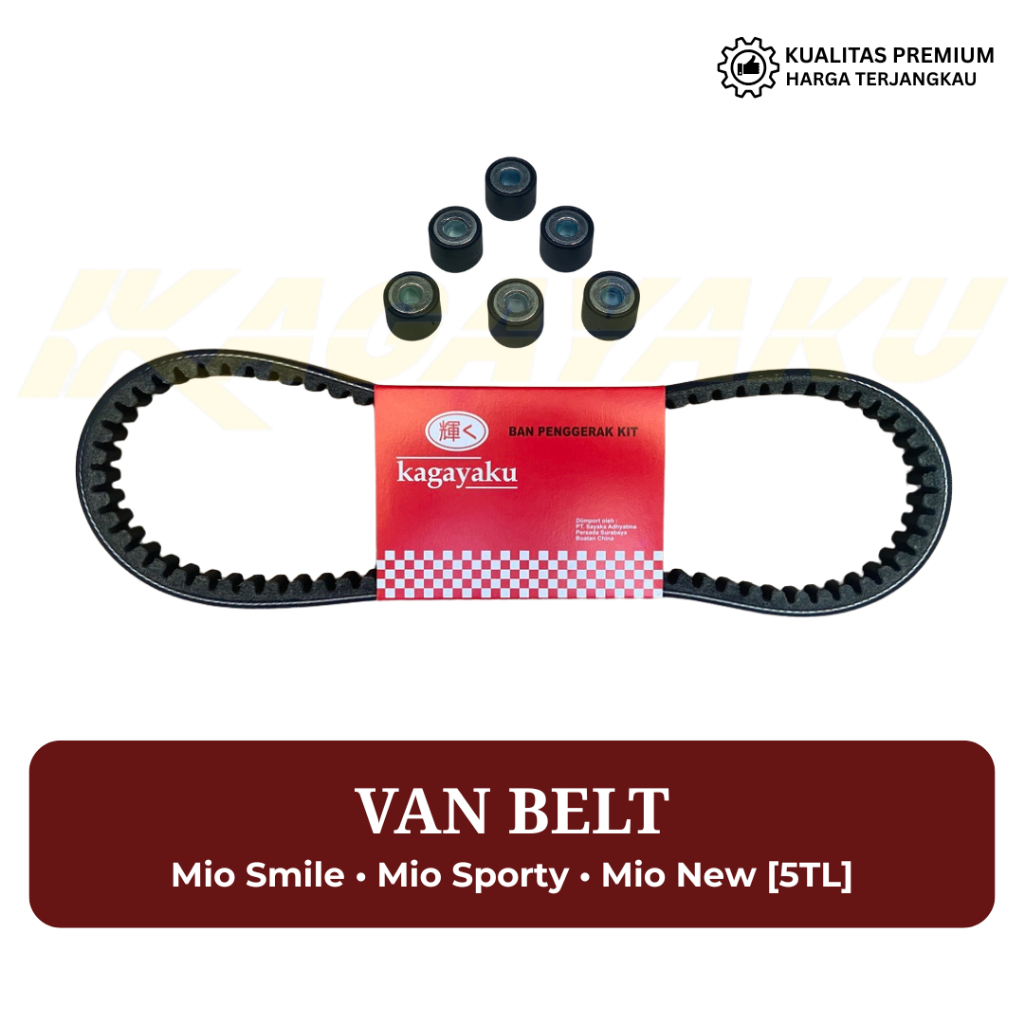 Van Belt / Vanbel Vanbelt Roller Set Mio Smile / Mio Sporty / Mio New 5TL Kagayaku Kualitas Ori