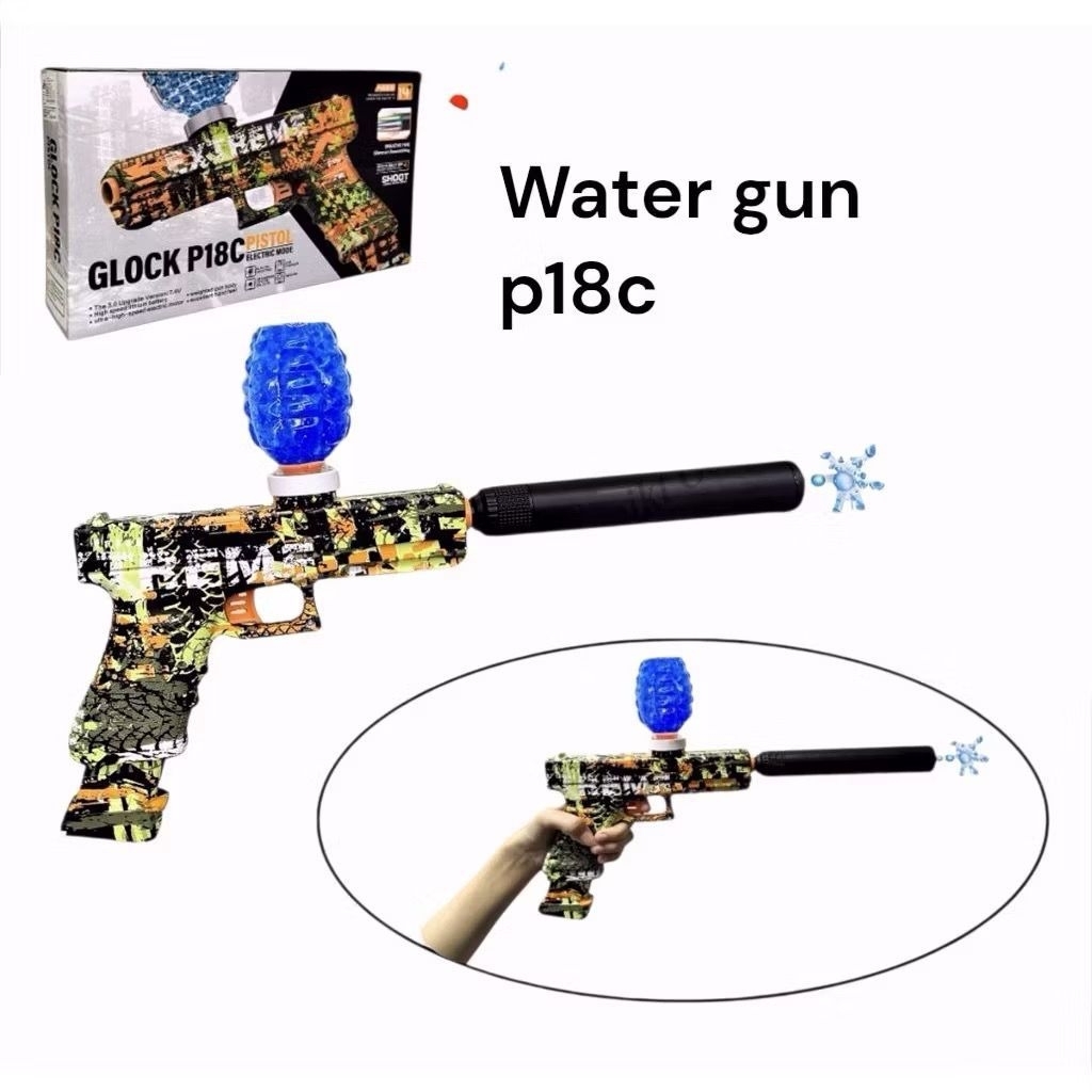 Mainan Anak Tembakan Extreme Glock P18C Electric Water Gel