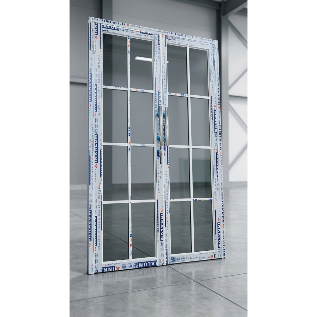 Pintu Aluminium Kupu Tarung Minimalis 2 Daun Anti Karat Murah