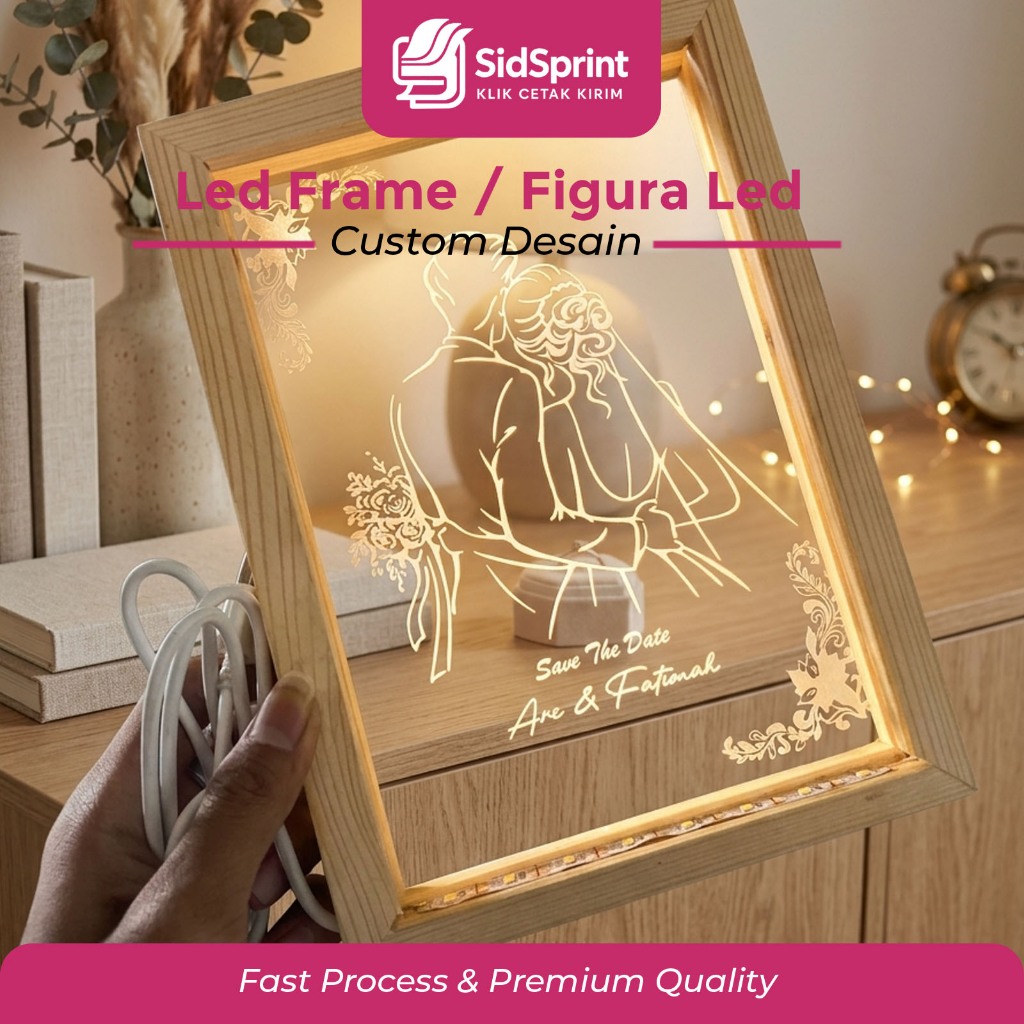 Sids Print Figura LED Custom Foto / Bingkai Foto Lampu Tidur Aesthetic