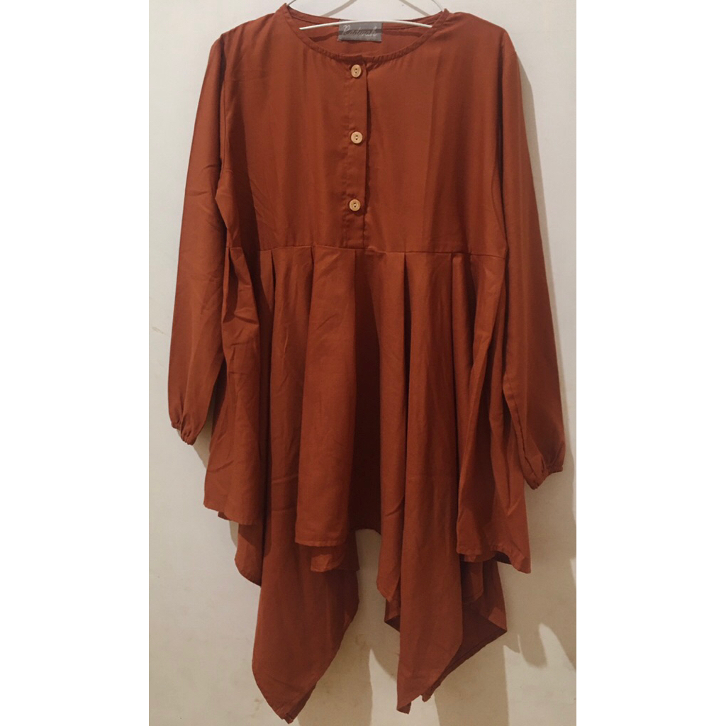 Blouse Tunik RADWAH Katun Teracota Allsize Onesize Jumbo Sesekali Pakai